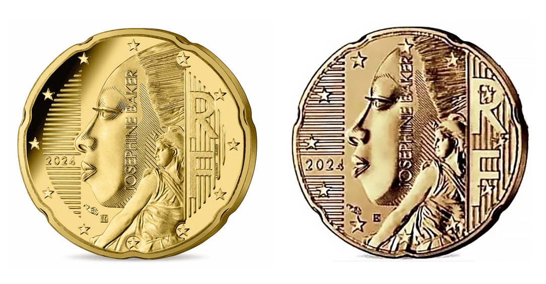 20 cent met de beeltenis van Joséphine Baker