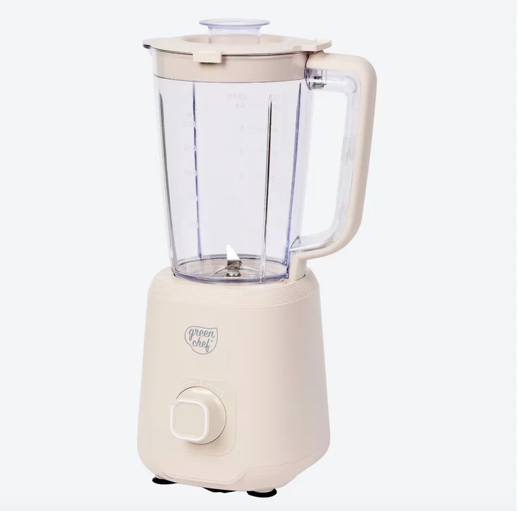 GreenChef blender, verkrijgbaar voor €16,49 bij Action (in beige of zwart)
